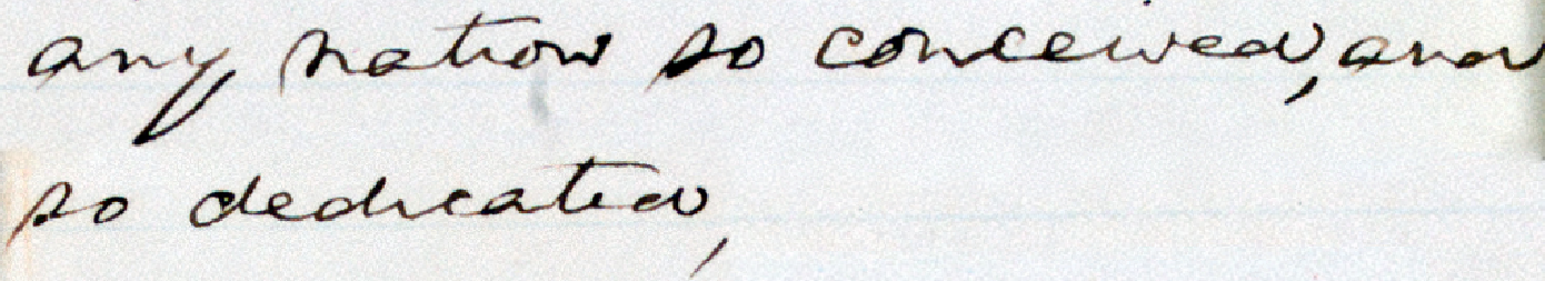 any nation so conceived and so dedicated