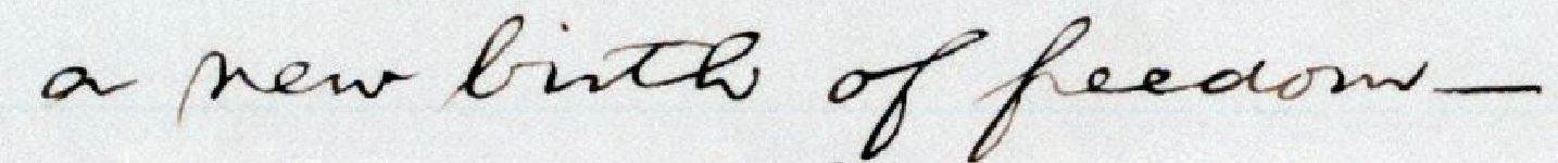 a new birth of freedom