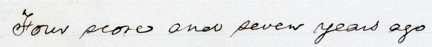 Four score and seven years ago