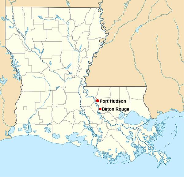 Map of Port Hudson